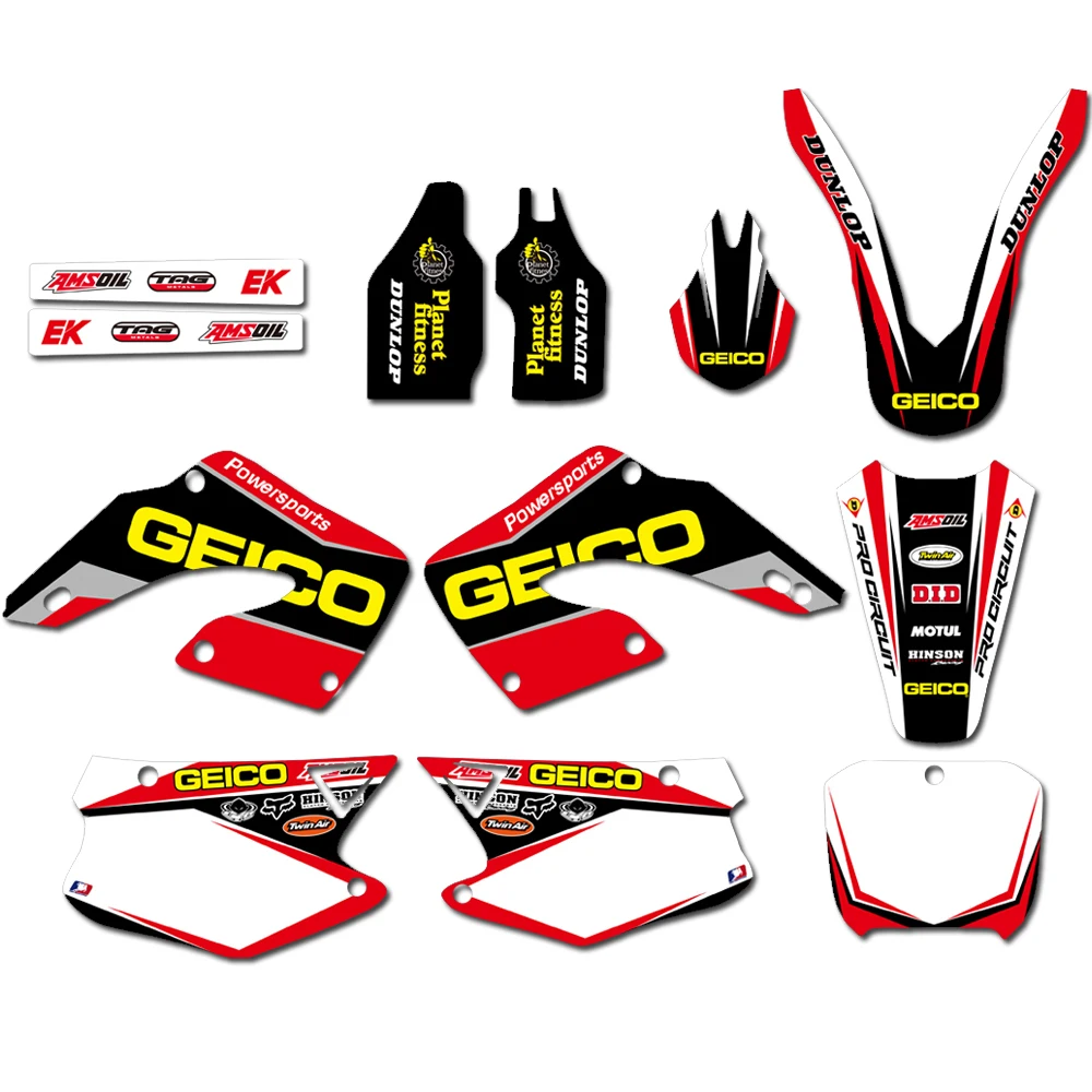 For Honda CR125 CR250 CR 125 250 2000 2001 Motorcycle Team Graphic Background Sticker Decals Kit Pit Dirt Bike Decal
For Honda CR125 CR250 CR 125 250 2000 2001 Motorcycle Team Graphic Background Sticker Decals Kit Pit Dirt Bike Decal