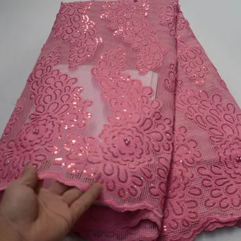 (5yards/pc) high quality pink African party lace fabric laser cut embroidered lace fabric with sequins beads for dress FLP118
(5yards/pc) high quality pink African party lace fabric laser cut embroidered lace fabric with sequins beads for dress FLP118