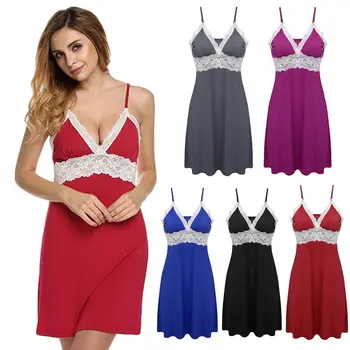 2019 Women Sexy-Lingerie Sleepwear Satin Silk Babydoll Lace Robes Sleep Dress High Waist Nightgowns Skirt Built-in Briefs
2019 Women Sexy-Lingerie Sleepwear Satin Silk Babydoll Lace Robes Sleep Dress High Waist Nightgowns Skirt Built-in Briefs