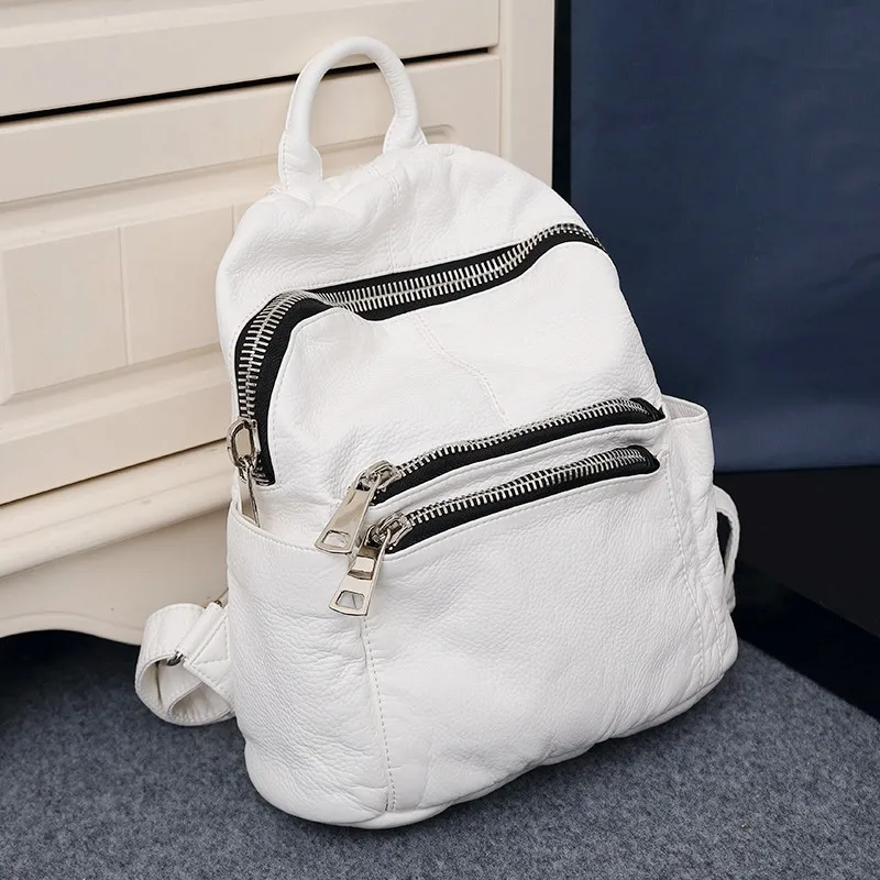 New Arrival Zipper Women Backpack Sheepskin Soft Leather Travel Female Backpack Fashion Design Washed Leather Small School Bag
New Arrival Zipper Women Backpack Sheepskin Soft Leather Travel Female Backpack Fashion Design Washed Leather Small School Bag
