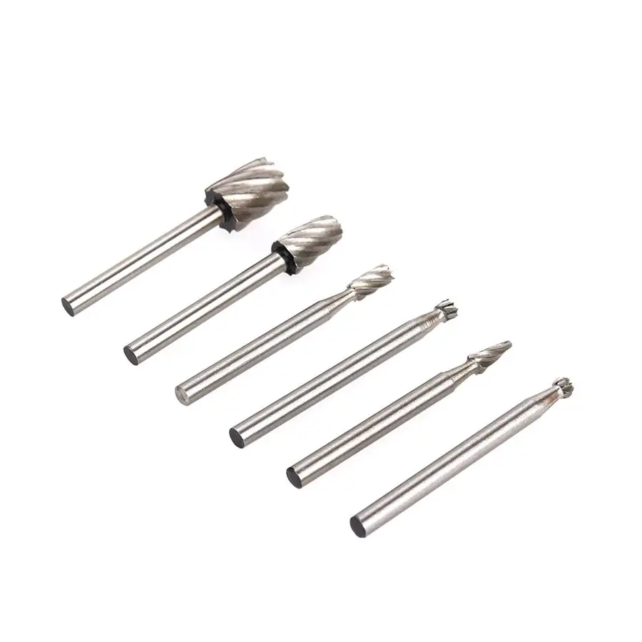 6Pcs/Set 1/8" Points Burr Rotary Tool Cutter Files Set CNC Engraving 3.17mm-8mm Head High Quality
6Pcs/Set 1/8" Points Burr Rotary Tool Cutter Files Set CNC Engraving 3.17mm-8mm Head High Quality