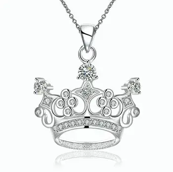 925 Sterling Silver Jewelry Necklace Girl Necklace Elegant Noble Crown Cubic Zirconia Pendant Chain Necklace Charm
925 Sterling Silver Jewelry Necklace Girl Necklace Elegant Noble Crown Cubic Zirconia Pendant Chain Necklace Charm