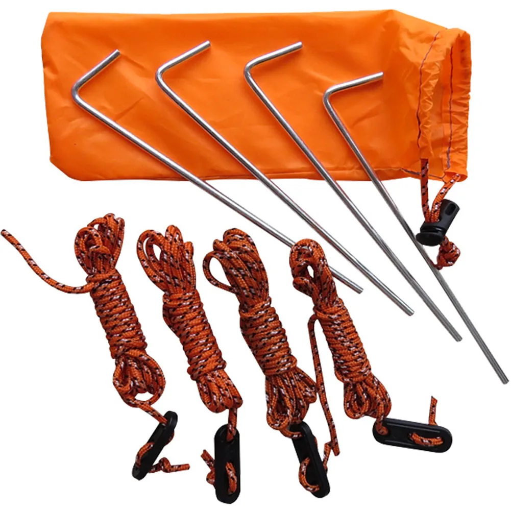 Practical Canopy Nails Camping Outdoor Adjustable Tools With Storage Bag Compact Durable Windproof Rope Set Tent Fixed
Practical Canopy Nails Camping Outdoor Adjustable Tools With Storage Bag Compact Durable Windproof Rope Set Tent Fixed