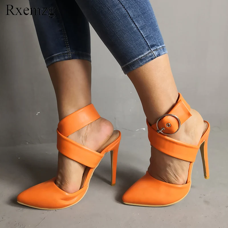 Rxemzg sexy pointed toe stiletto high heels sandals roman style fashion cross-strap orange party pumps plus size women shoes 44
Rxemzg sexy pointed toe stiletto high heels sandals roman style fashion cross-strap orange party pumps plus size women shoes 44