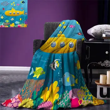 Yellow Submarine Throw Blanket Coral Reef with Colorful Fish Ocean Life Marine Creatures Tropic Kid Warm Microfiber Blanket
Yellow Submarine Throw Blanket Coral Reef with Colorful Fish Ocean Life Marine Creatures Tropic Kid Warm Microfiber Blanket