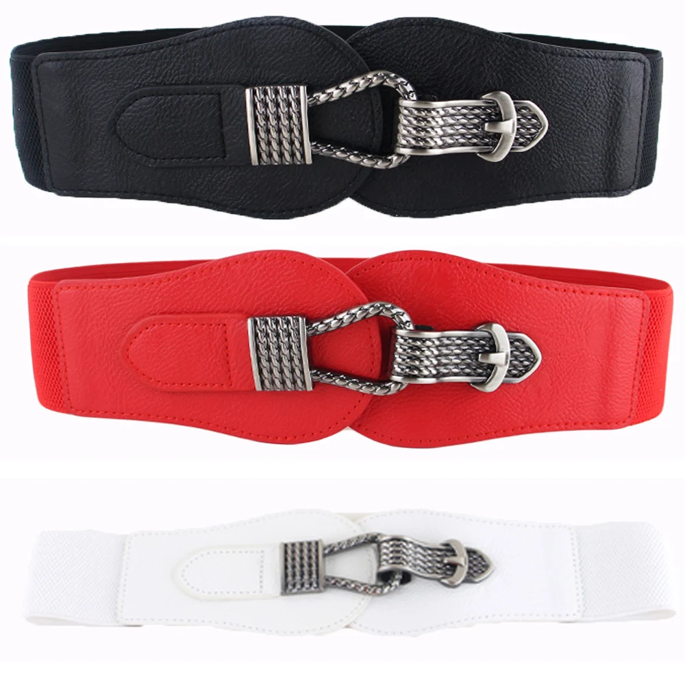 Women Ladies Fashion Metal Buckle Leather Belt Elastic Stretch Dress Waist Band BLTLL0510
Women Ladies Fashion Metal Buckle Leather Belt Elastic Stretch Dress Waist Band BLTLL0510