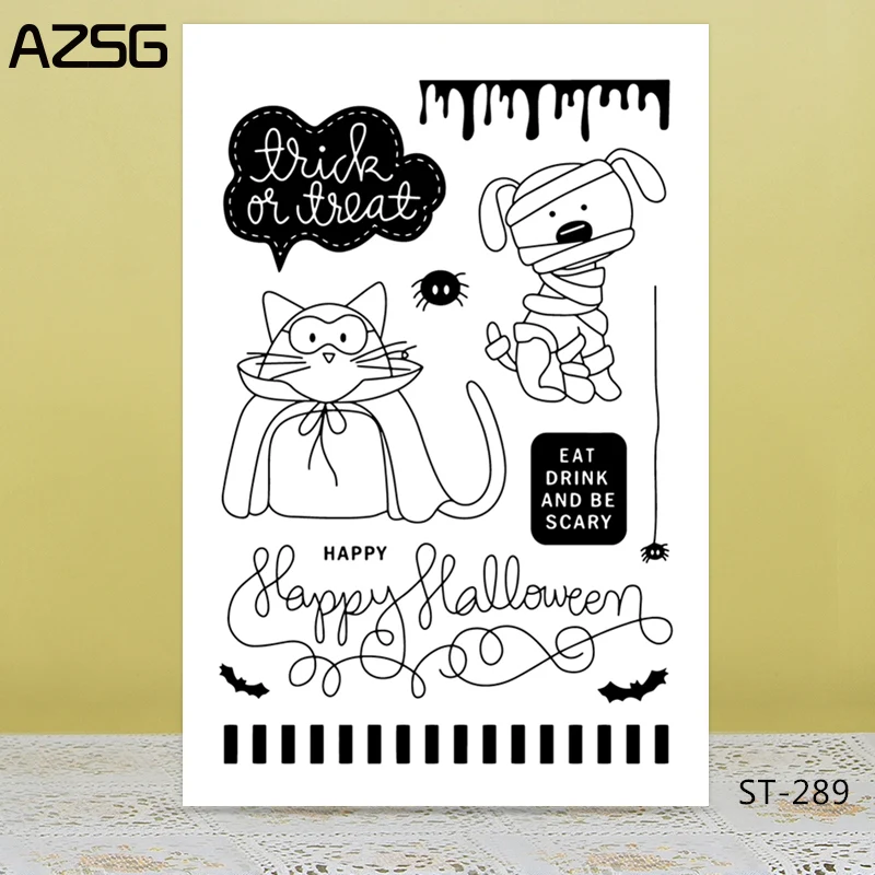 Halloween/Cat/dog Transparent Silicone Stamp for DIY Scrapbooking/Photo Album Decorative Card Making Clear Stamps Supplies 
Halloween/Cat/dog Transparent Silicone Stamp for DIY Scrapbooking/Photo Album Decorative Card Making Clear Stamps Supplies