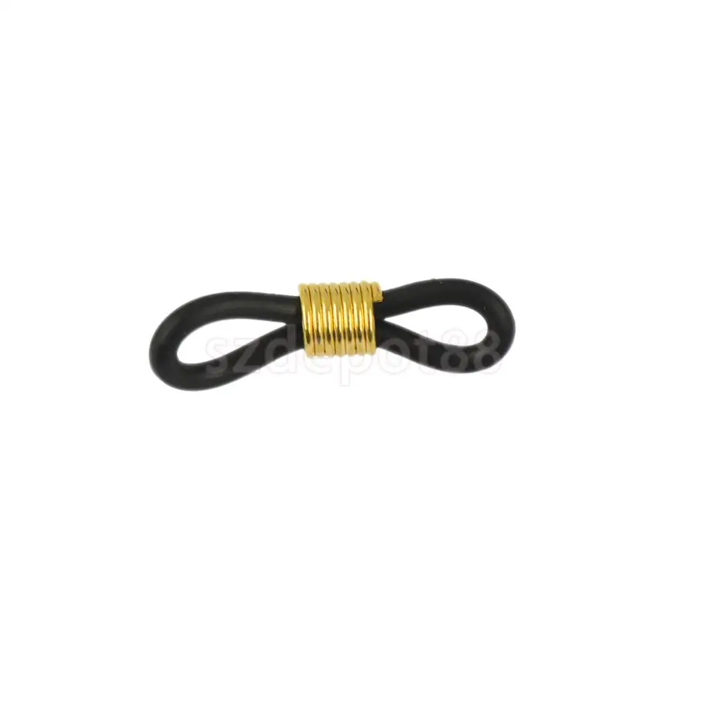65 Pieces Wholesale Bulk Eyeglass Spectacle Strap Holder Anti-slip Loop Ends Rubber Cooper Findings Retainer Supply