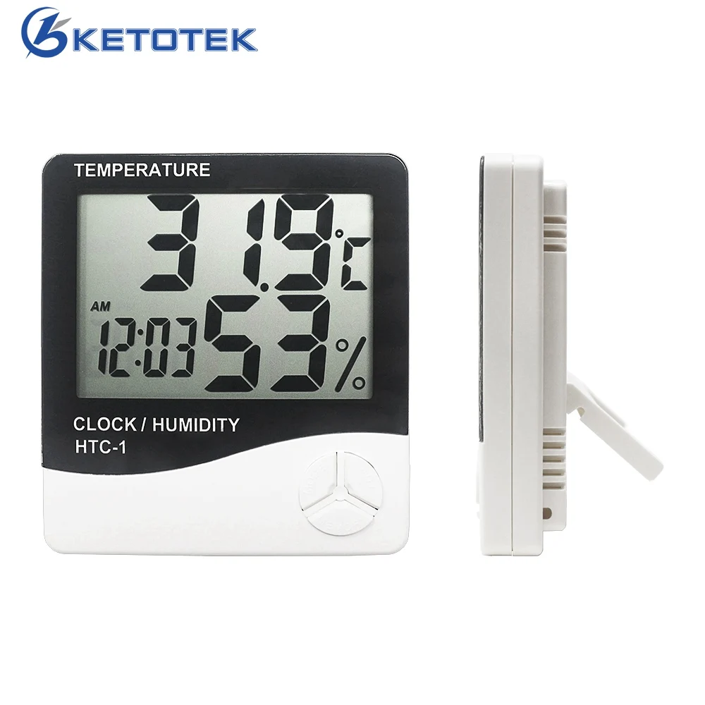 Digital Thermometer Hygrometer HTC-1 Weather Station Temperature Humidity Meter Clock LCD Indoor Wall Home Eletronic
Digital Thermometer Hygrometer HTC-1 Weather Station Temperature Humidity Meter Clock LCD Indoor Wall Home Eletronic