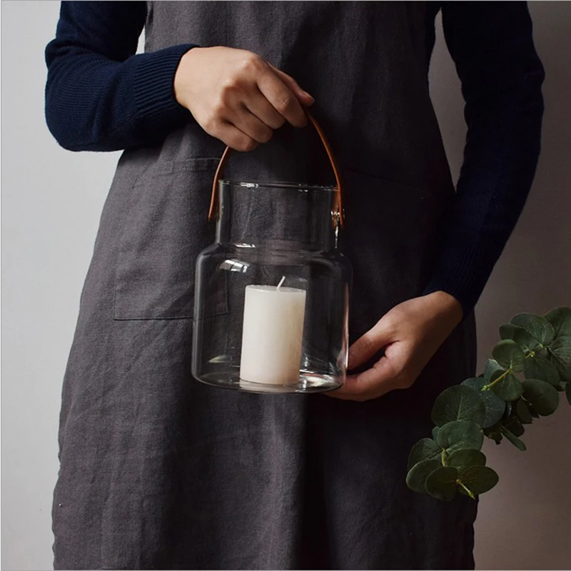 Unique Nordic Glass Storage Jar Bottle with Leather Handle Minimalist Desk Storage Bottle Organizer Flower Vase Container Decor
Unique Nordic Glass Storage Jar Bottle with Leather Handle Minimalist Desk Storage Bottle Organizer Flower Vase Container Decor