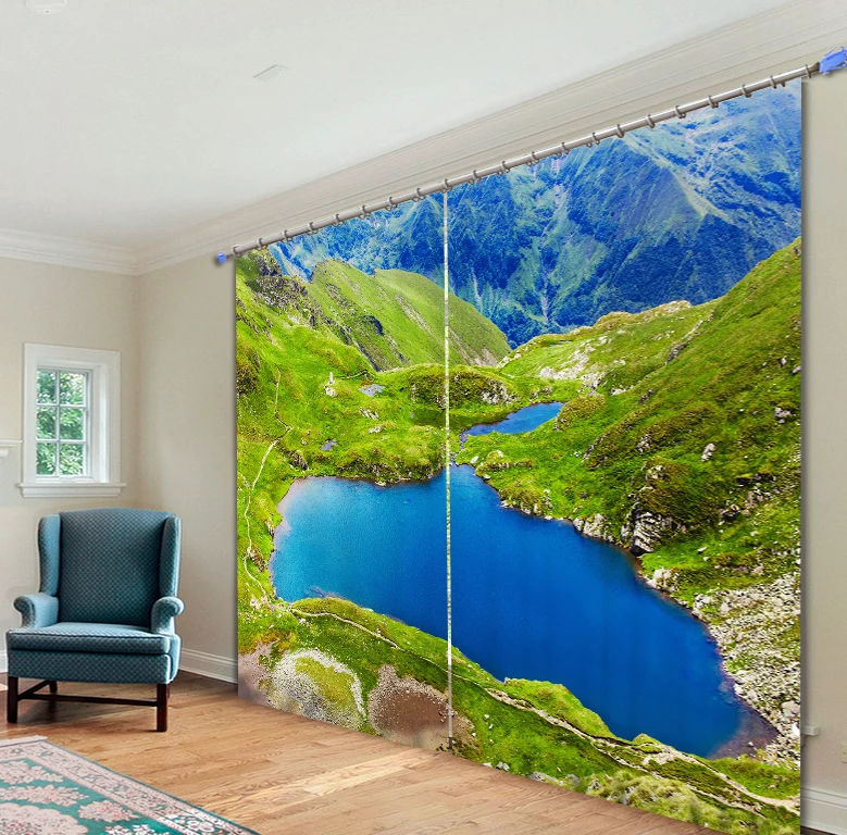 Blue Sky Mountains and Blue Smurfs Lake Creative Personality Printing Curtains Shade Cloth Curtains
Blue Sky Mountains and Blue Smurfs Lake Creative Personality Printing Curtains Shade Cloth Curtains