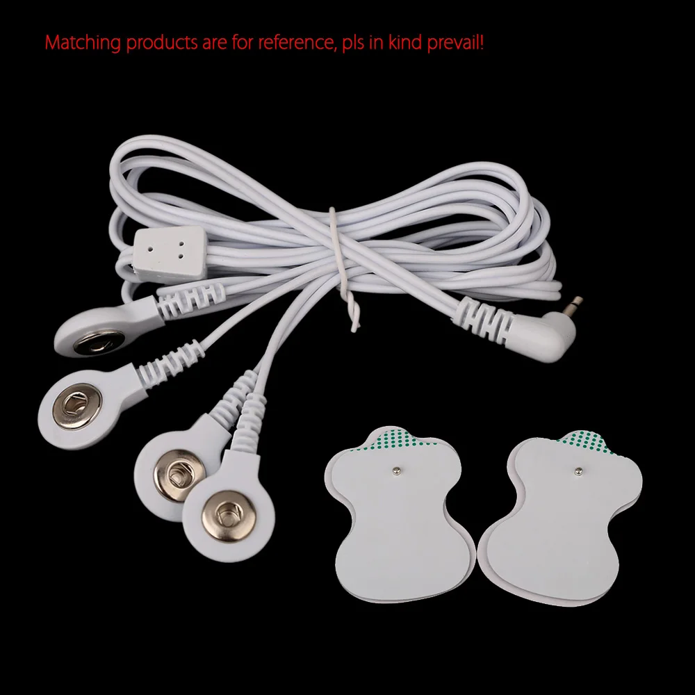 Electrode Lead Wires Connecting Cables with 4 Buttons for Digital TENS Therapy Machine Massager 3.5mm Plug Massage & Relaxation
Electrode Lead Wires Connecting Cables with 4 Buttons for Digital TENS Therapy Machine Massager 3.5mm Plug Massage & Relaxation