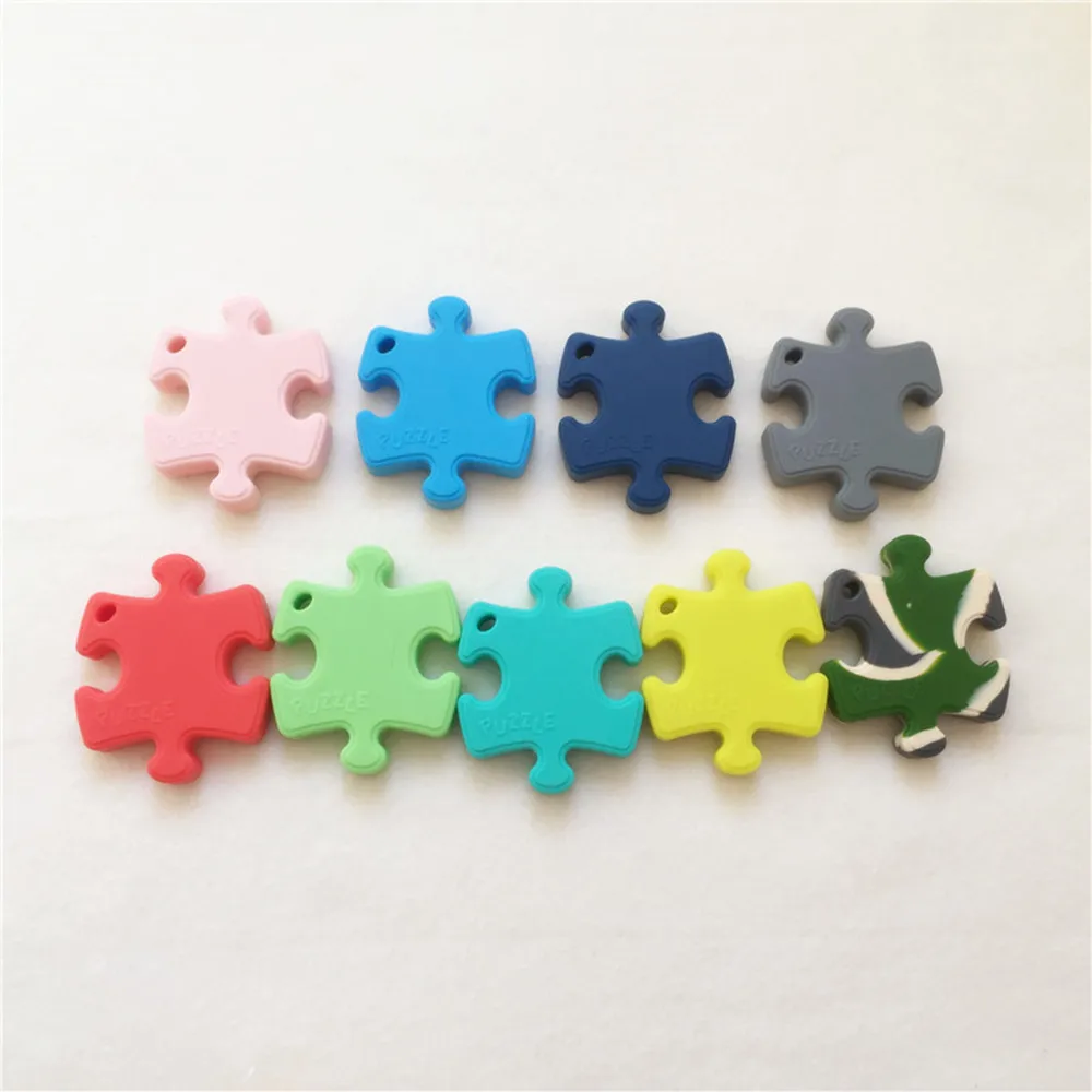 Chenkai 10PCS BPA Free Silicone Puzzles Jigsaw Teether Baby Pacifier Dummy Teething Chewable Pendant Nursing Necklace Jewelry
Chenkai 10PCS BPA Free Silicone Puzzles Jigsaw Teether Baby Pacifier Dummy Teething Chewable Pendant Nursing Necklace Jewelry