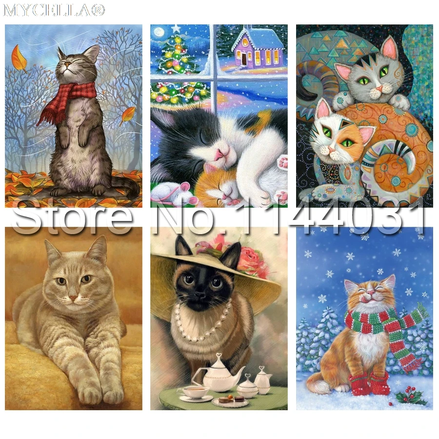Fashion Full Diamond Embroidery Animal Cross Stitch Kits 5D Diy Diamond Painting Cat Square Diamond Mosaic Christmas Gift
Fashion Full Diamond Embroidery Animal Cross Stitch Kits 5D Diy Diamond Painting Cat Square Diamond Mosaic Christmas Gift