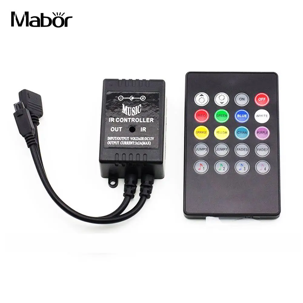 Sound Activated Controller LED Strip Light 20 Key Remote Portable Sound Controller Home Decor 3528 Durable Music Controller
Sound Activated Controller LED Strip Light 20 Key Remote Portable Sound Controller Home Decor 3528 Durable Music Controller
