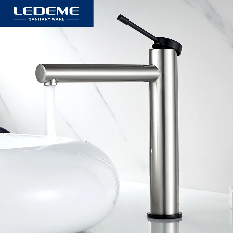LEDEME Basin Faucet Single Handle High foot Bathroom Faucet 360 Swivel Sink Waterfall Faucet Crane Vessel Sink Nickel Tap L1147A
LEDEME Basin Faucet Single Handle High foot Bathroom Faucet 360 Swivel Sink Waterfall Faucet Crane Vessel Sink Nickel Tap L1147A