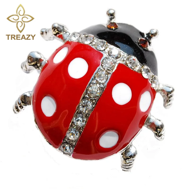 TREAZY Silver Plated Cute Ladybug Brooches Pins Alloy Rhinestones Brooches Party Costume Accessory Women Girls Childern Gifts
TREAZY Silver Plated Cute Ladybug Brooches Pins Alloy Rhinestones Brooches Party Costume Accessory Women Girls Childern Gifts