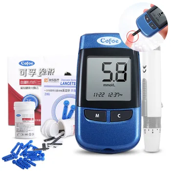 Cofoe Yiyue glucometer diabetes No coding glucose meter medical blood sugar monitor & 50/100pcs Test Strips and lancets needles
Cofoe Yiyue glucometer diabetes No coding glucose meter medical blood sugar monitor & 50/100pcs Test Strips and lancets needles