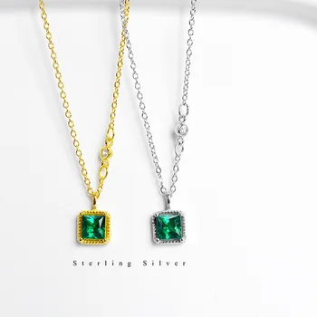 1pc 7mm 100% Authentic 925 Sterling silver White /Golds Square Green Zirconia pendant necklace Gift TLX426
1pc 7mm 100% Authentic 925 Sterling silver White /Golds Square Green Zirconia pendant necklace Gift TLX426