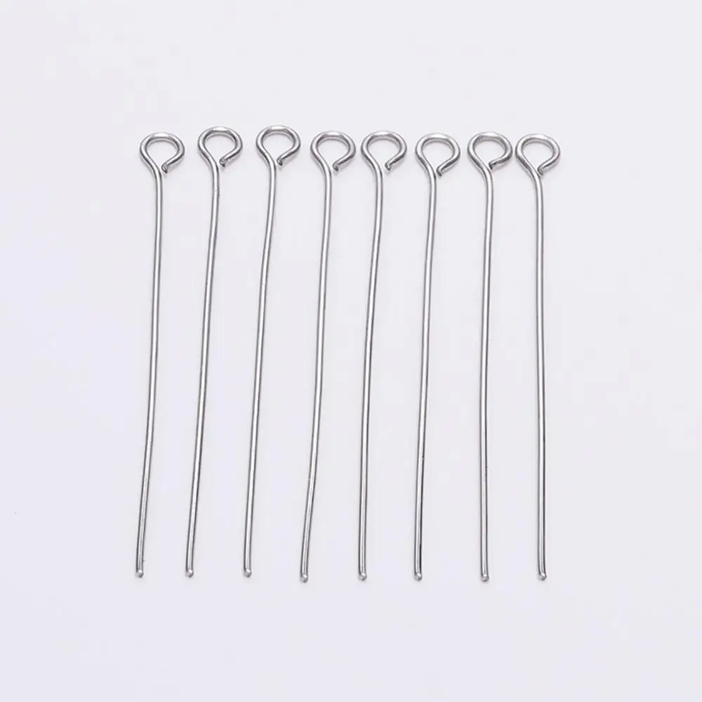 100pcs Stainless steel Eye Head Pins Metal Eye Pins For Jewelry Making Findings Diy Earrings Pendant Jewelry Pins Supplies
100pcs Stainless steel Eye Head Pins Metal Eye Pins For Jewelry Making Findings Diy Earrings Pendant Jewelry Pins Supplies