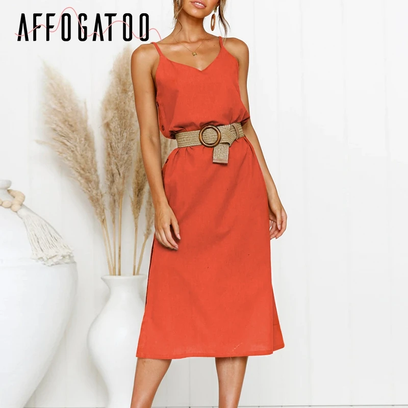 Affogatoo Elegant v-neck bohemian women midi dress Casual spaghetti strap dress plus size summer sundress dress female vestidos
Affogatoo Elegant v-neck bohemian women midi dress Casual spaghetti strap dress plus size summer sundress dress female vestidos