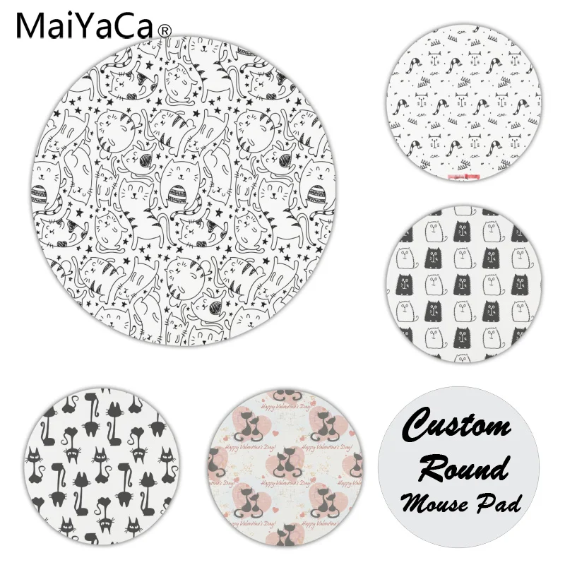 MaiYaCa Your Own Mats Black and White Cat mouse pad gamer play mats Size for 20x20cm 22x22cm Rubber Mousemats
MaiYaCa Your Own Mats Black and White Cat mouse pad gamer play mats Size for 20x20cm 22x22cm Rubber Mousemats