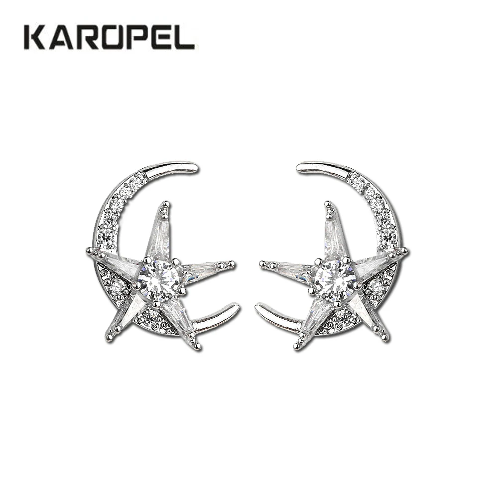 Korean Fashion Sweet Earring Personality Cute Zircon Star Moon Stud Earring for Women Girl Party Jewelry
Korean Fashion Sweet Earring Personality Cute Zircon Star Moon Stud Earring for Women Girl Party Jewelry