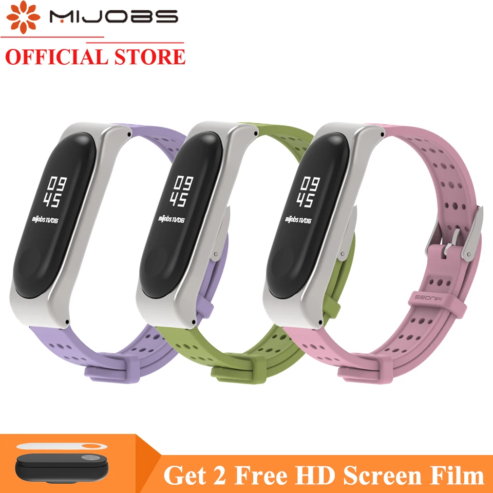 

Mijobs Mi Band 2 Bracelet Anti-Lost Strengthen Silicone Strap for Xiaomi Mi Band 2 Replacement Wristband for Miband Smart Watch