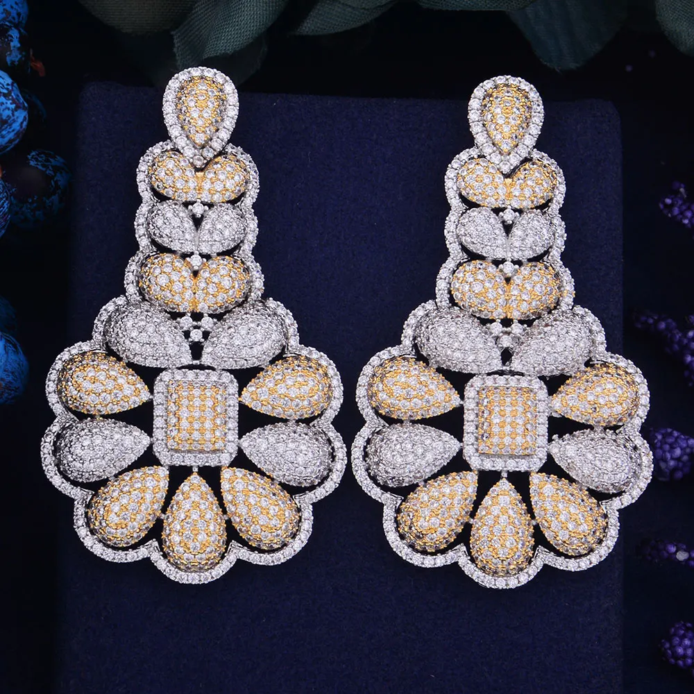 GODKI 67mm Luxury Popular Luxury Big Flower Full Mirco Paved Crystal Zircon Naija Wedding Earring Fashion Jewelry for Women
GODKI 67mm Luxury Popular Luxury Big Flower Full Mirco Paved Crystal Zircon Naija Wedding Earring Fashion Jewelry for Women