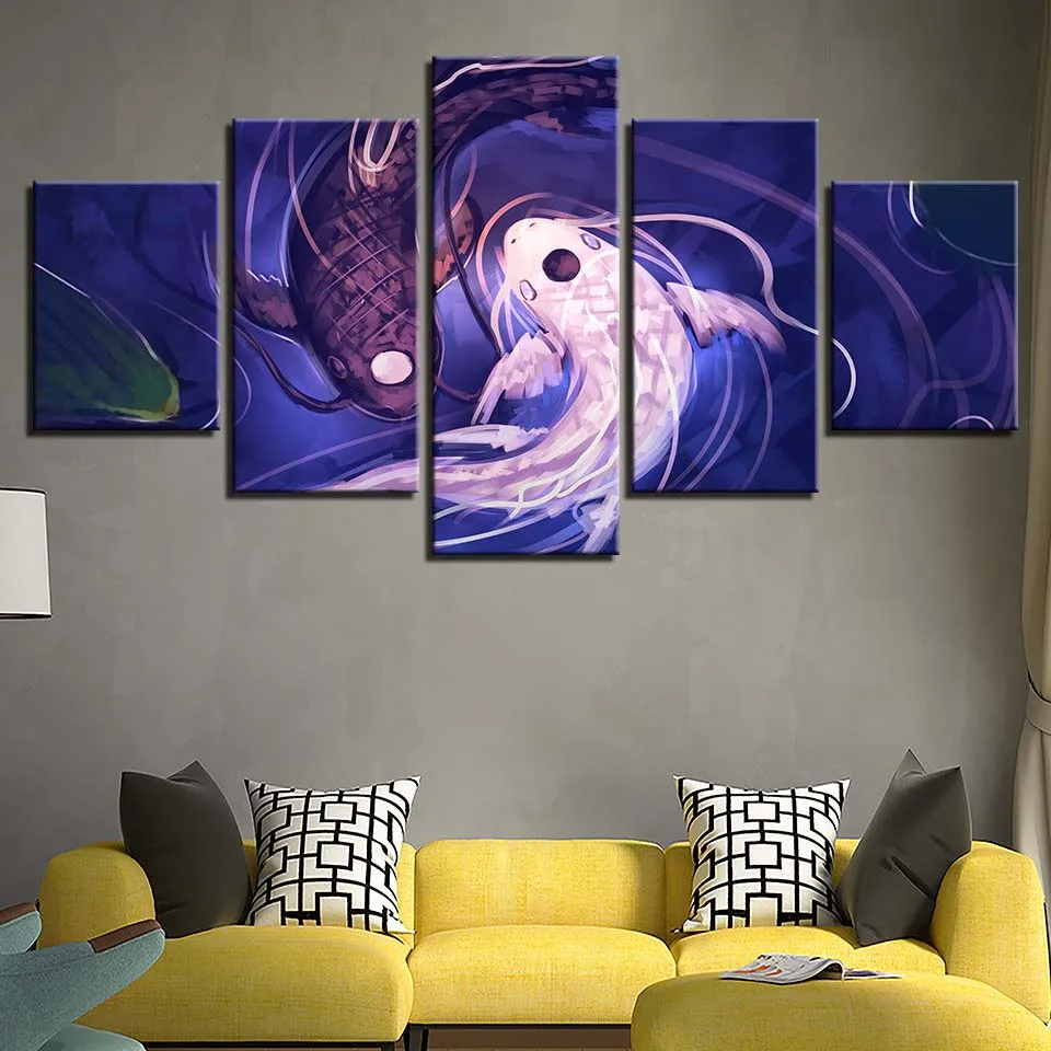 Canvas Home Decor Living Room Paintings 5 Pieces Koi Yin Yang Fish Avatar Pictures HD Printed Poster Framework Modular Wall Art
Canvas Home Decor Living Room Paintings 5 Pieces Koi Yin Yang Fish Avatar Pictures HD Printed Poster Framework Modular Wall Art
