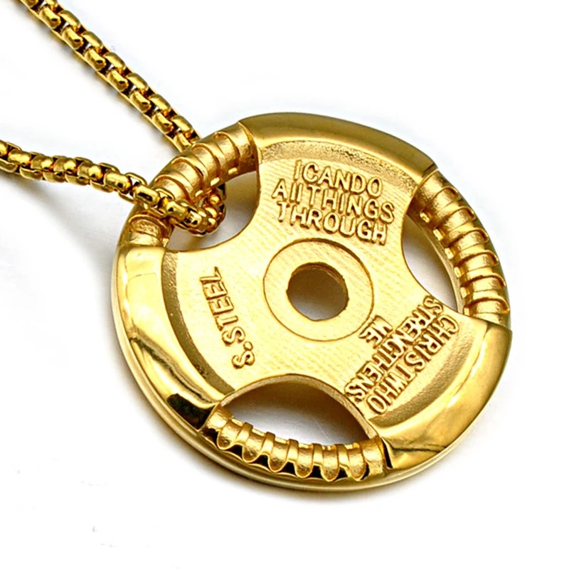 US7HIP Hop Barbell Sheet Pendants & Necklaces Gold-color Stainless Steel Force Fitness Sport Jewelry for Men Gym Jewelry
US7HIP Hop Barbell Sheet Pendants & Necklaces Gold-color Stainless Steel Force Fitness Sport Jewelry for Men Gym Jewelry
