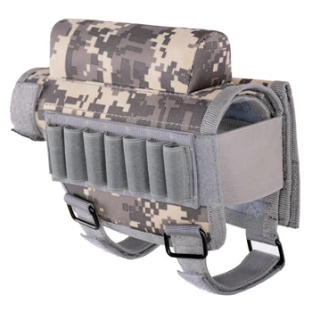 

Hunting Shot Gun Bullets Holder Outdoor Shooting Rifle Gun Ammo Pouches Bag Tactical Cheek Rest To Fit Bullets Buttstock Bag