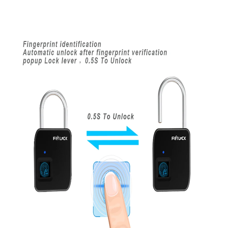 Keyless smart padlock Small size and large memory capacity fingerprint access fingerprint smart lock with stainless steel
Keyless smart padlock Small size and large memory capacity fingerprint access fingerprint smart lock with stainless steel