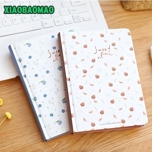 Image 224 pages thick Kawaii Emboss Folwers Diary Sketchbook Candy Colors School Daily Planner Personal Journals Notebooks Travelers
