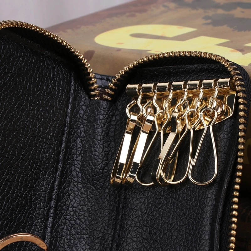 THINKTHENDO Luxury 6 Hook Car Key Holder Keychain Ring Bag For Men Women Zipper Closure Around 4 Color
THINKTHENDO Luxury 6 Hook Car Key Holder Keychain Ring Bag For Men Women Zipper Closure Around 4 Color