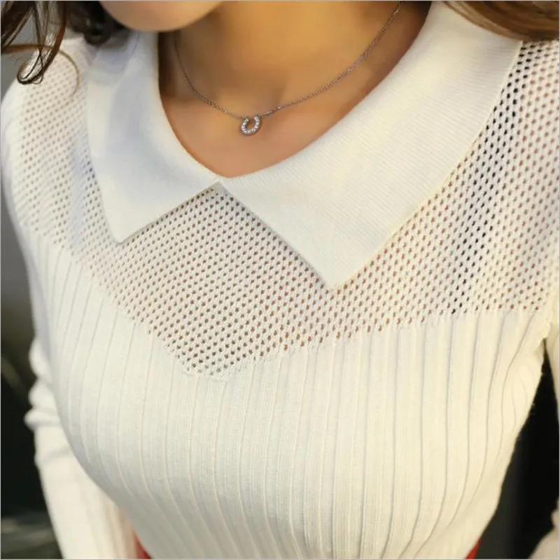 2019 Autumn Winter Women Sweaters & Pullovers Peter Pan Hollow Out Solid Sudaderas Sueter Knitted Sweater Chandail Femme CM1921
2019 Autumn Winter Women Sweaters & Pullovers Peter Pan Hollow Out Solid Sudaderas Sueter Knitted Sweater Chandail Femme CM1921