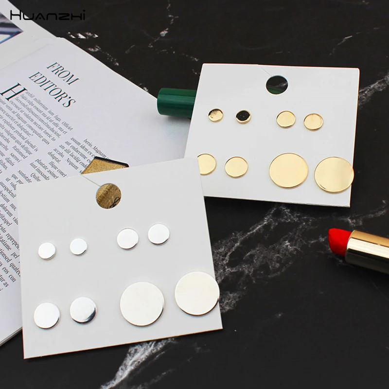 HUANZHI 2019 New 8 Pce/Set Gold Silver Glossy Geometric Wafer Metal Stud Earrings for Women Girls Travel Party Holiday Jewelry
HUANZHI 2019 New 8 Pce/Set Gold Silver Glossy Geometric Wafer Metal Stud Earrings for Women Girls Travel Party Holiday Jewelry