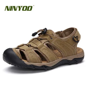 NINYOO 100% Genuine Leather Shoes Men's Sandals Slippers Comfortable Summer Casual Shoes Outdoor Beach Sandals Plus Size 4647 48
NINYOO 100% Genuine Leather Shoes Men's Sandals Slippers Comfortable Summer Casual Shoes Outdoor Beach Sandals Plus Size 4647 48
