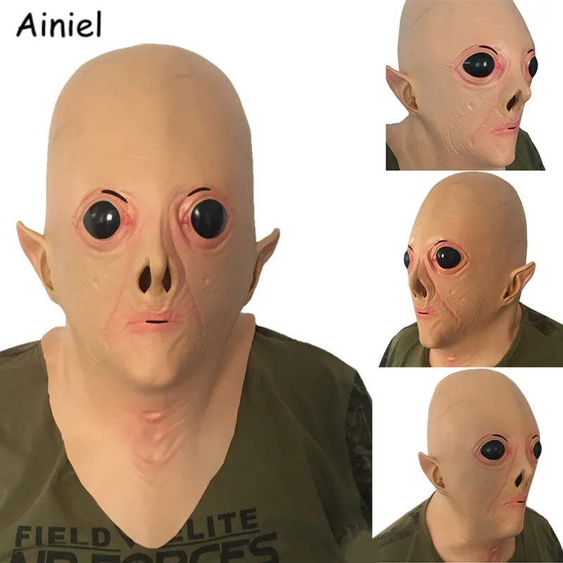 Alien Scary Mask UFO Big Eyes Latex Full Face Mask Adult Cosplay Costume Fancy ET Horror Prop Terror Masks Halloween Party Men
Alien Scary Mask UFO Big Eyes Latex Full Face Mask Adult Cosplay Costume Fancy ET Horror Prop Terror Masks Halloween Party Men