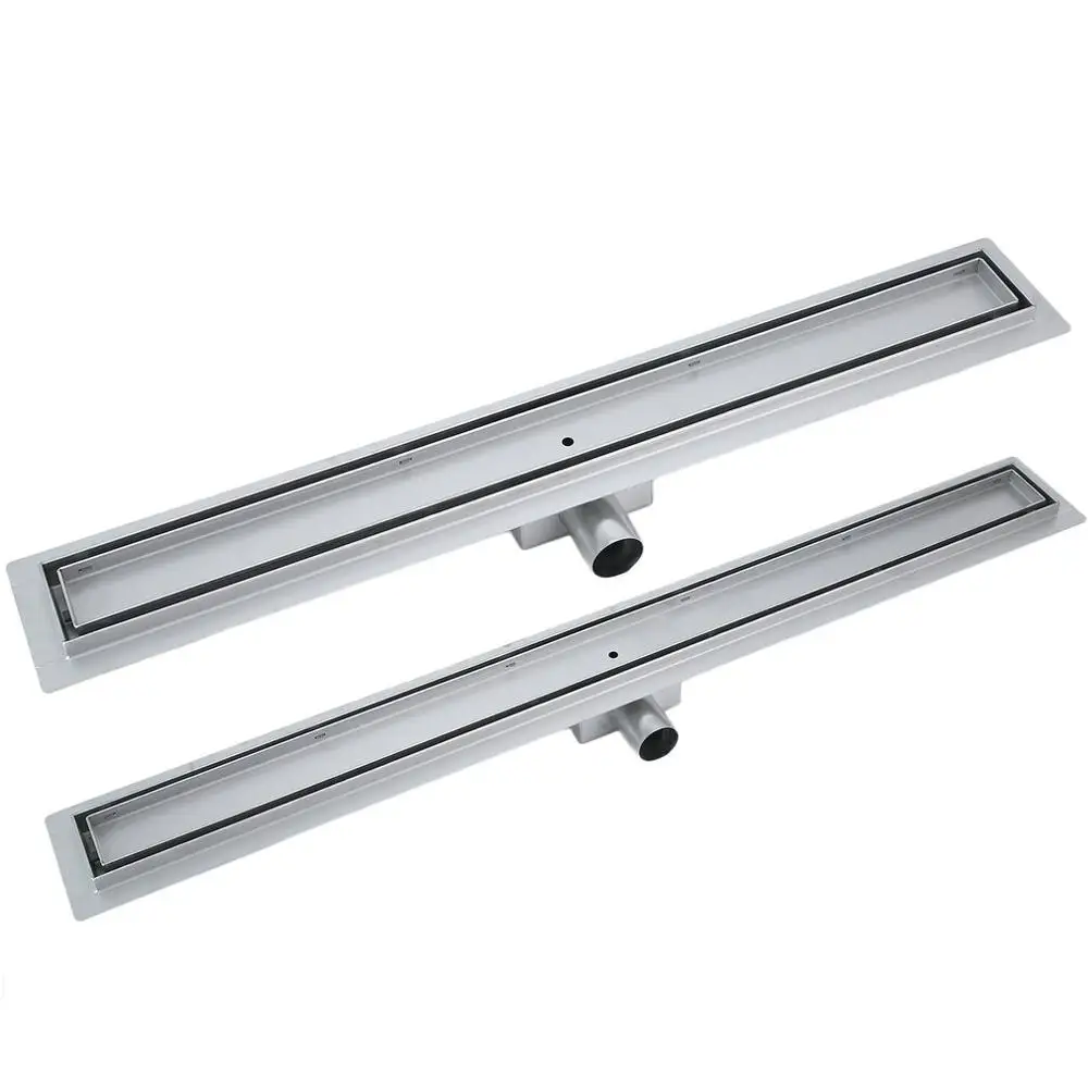 

Stainless Steel Tile Insert Rectangular Linear Anti-Odor Floor Drain Shower Drain Vertical Bathroom Floor Drain