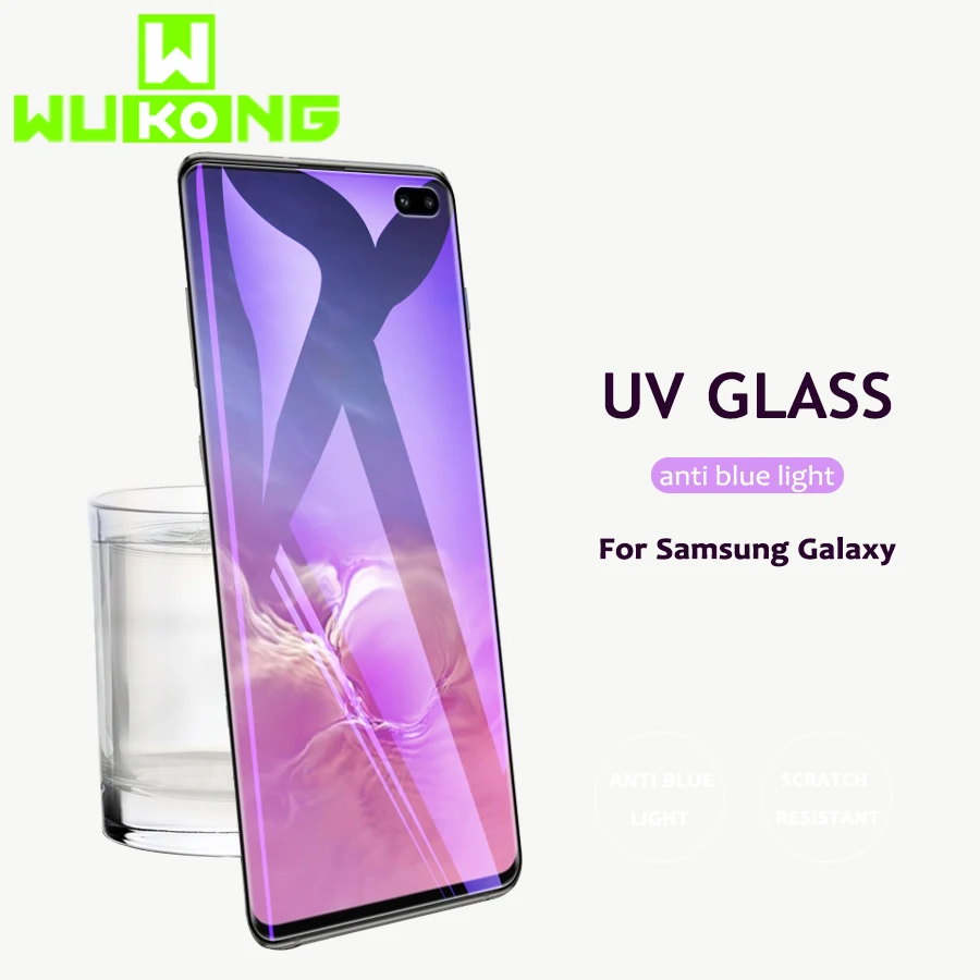 WuKong UV Full Cover Anti Blue Light Screen Protector For Samsung S10 plus S10 eLiquid UV Glass Work With Fingerprint Sensor
WuKong UV Full Cover Anti Blue Light Screen Protector For Samsung S10 plus S10 eLiquid UV Glass Work With Fingerprint Sensor