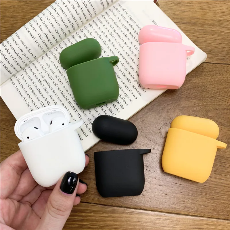 Solid Color TPU Silicone For AirPods Protective Cover Bluetooth Earphone Case For Apple Air pods Headphone Cases Charging Box
Solid Color TPU Silicone For AirPods Protective Cover Bluetooth Earphone Case For Apple Air pods Headphone Cases Charging Box