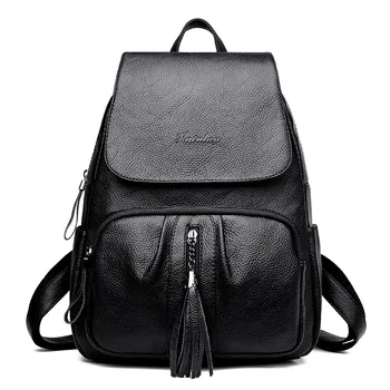 Fashion Tassel Genuine Leather Women Backpack Casual School Bags For Teenagers Girls High Quality Female Travel BackPacks
Fashion Tassel Genuine Leather Women Backpack Casual School Bags For Teenagers Girls High Quality Female Travel BackPacks