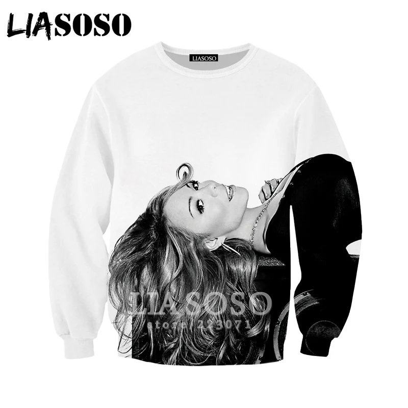 LIASOSO 2019 Autumn New Men Women 3D Print Singer Mariah Carey Sweatshirt Long sleeve Top Fashion Hoodie Hip hop Pullover B177-3
LIASOSO 2019 Autumn New Men Women 3D Print Singer Mariah Carey Sweatshirt Long sleeve Top Fashion Hoodie Hip hop Pullover B177-3