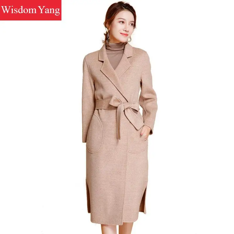 Elegant Womens Sheep Wool Coats Belt Suit Trench Winter Female Woolen Office Ladies Long Office Casual Overcoat Coat Outerwear
Elegant Womens Sheep Wool Coats Belt Suit Trench Winter Female Woolen Office Ladies Long Office Casual Overcoat Coat Outerwear