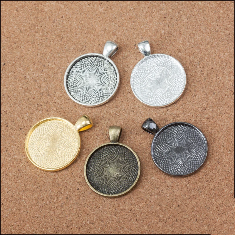 5pcs/lot Gold/Silver Antique Bronze Round Blank Pendant Base Settings Tray fit 25mm Glass Cabochon DIY Jewelry Making Findings
5pcs/lot Gold/Silver Antique Bronze Round Blank Pendant Base Settings Tray fit 25mm Glass Cabochon DIY Jewelry Making Findings