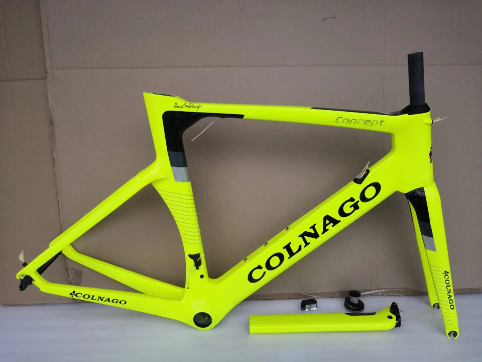 2019 newest yellow paiting colnago concept T1000 UD racing full carbon road frame bicycle complete bike frameset ,many color
2019 newest yellow paiting colnago concept T1000 UD racing full carbon road frame bicycle complete bike frameset ,many color