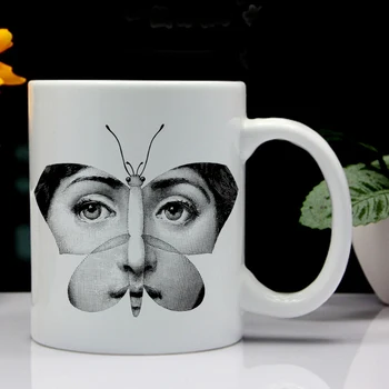 Milan designer Lina skull plate face pattern printing mug white black design beer mug creative gift for friends Milan style 
Milan designer Lina skull plate face pattern printing mug white black design beer mug creative gift for friends Milan style