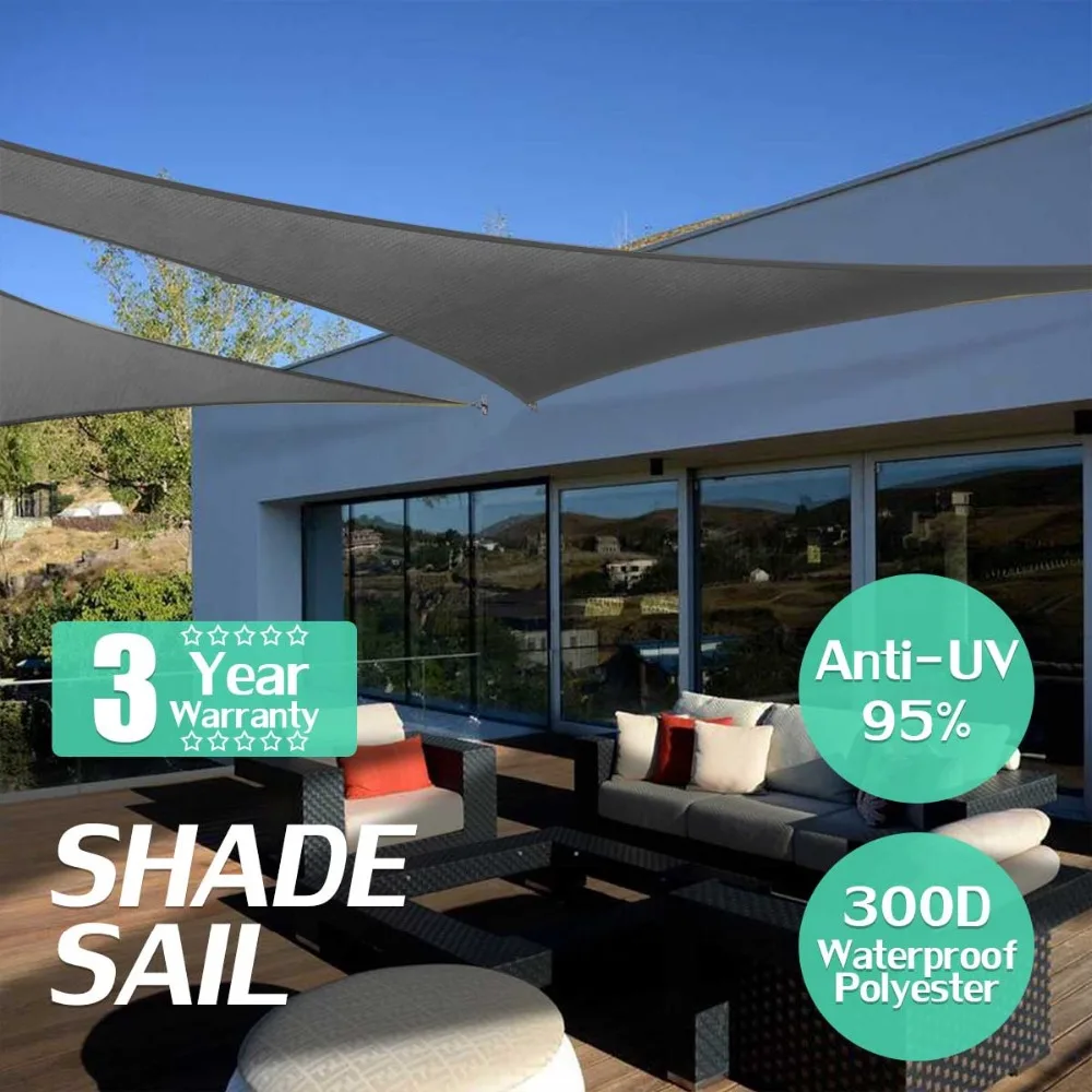 300D Waterproof Polyester awning Regular Triangle Extra Heavy Shade Sail Sun Outdoor Sun Shelter for garden Camping tents
300D Waterproof Polyester awning Regular Triangle Extra Heavy Shade Sail Sun Outdoor Sun Shelter for garden Camping tents
