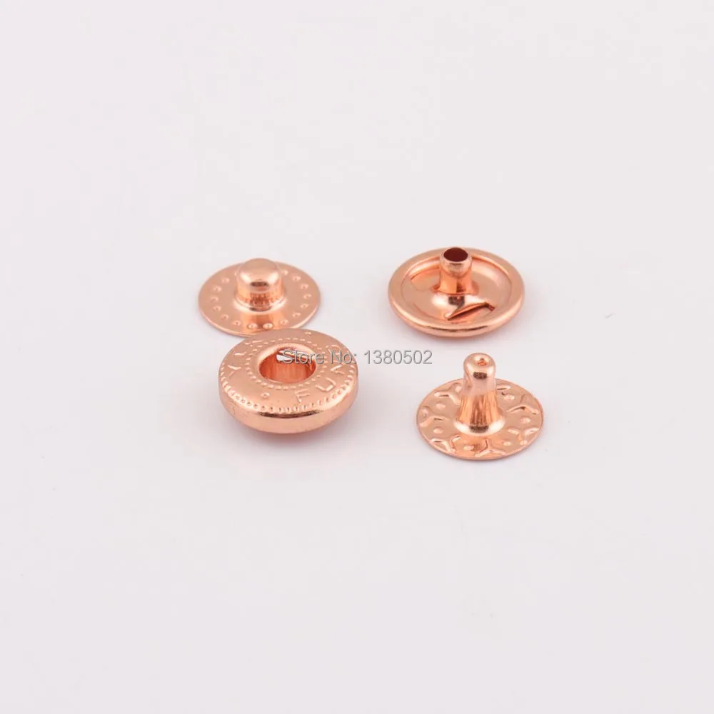 50sets 10mm metal combined buttons rose gold color 4 parts button for garment Sewing tool Accessories
50sets 10mm metal combined buttons rose gold color 4 parts button for garment Sewing tool Accessories